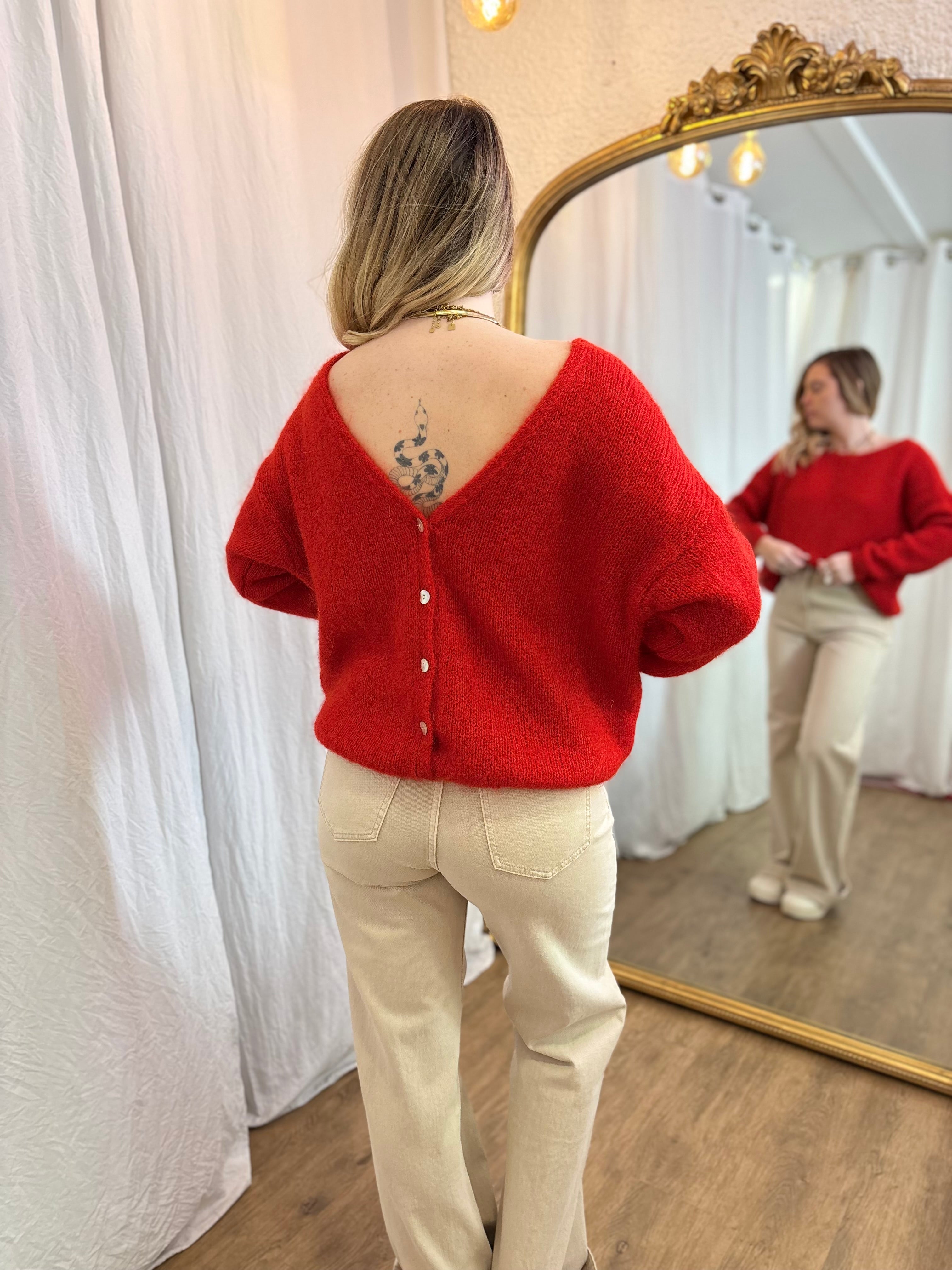 62 - Gilet LOU - Rouge flash 🧡