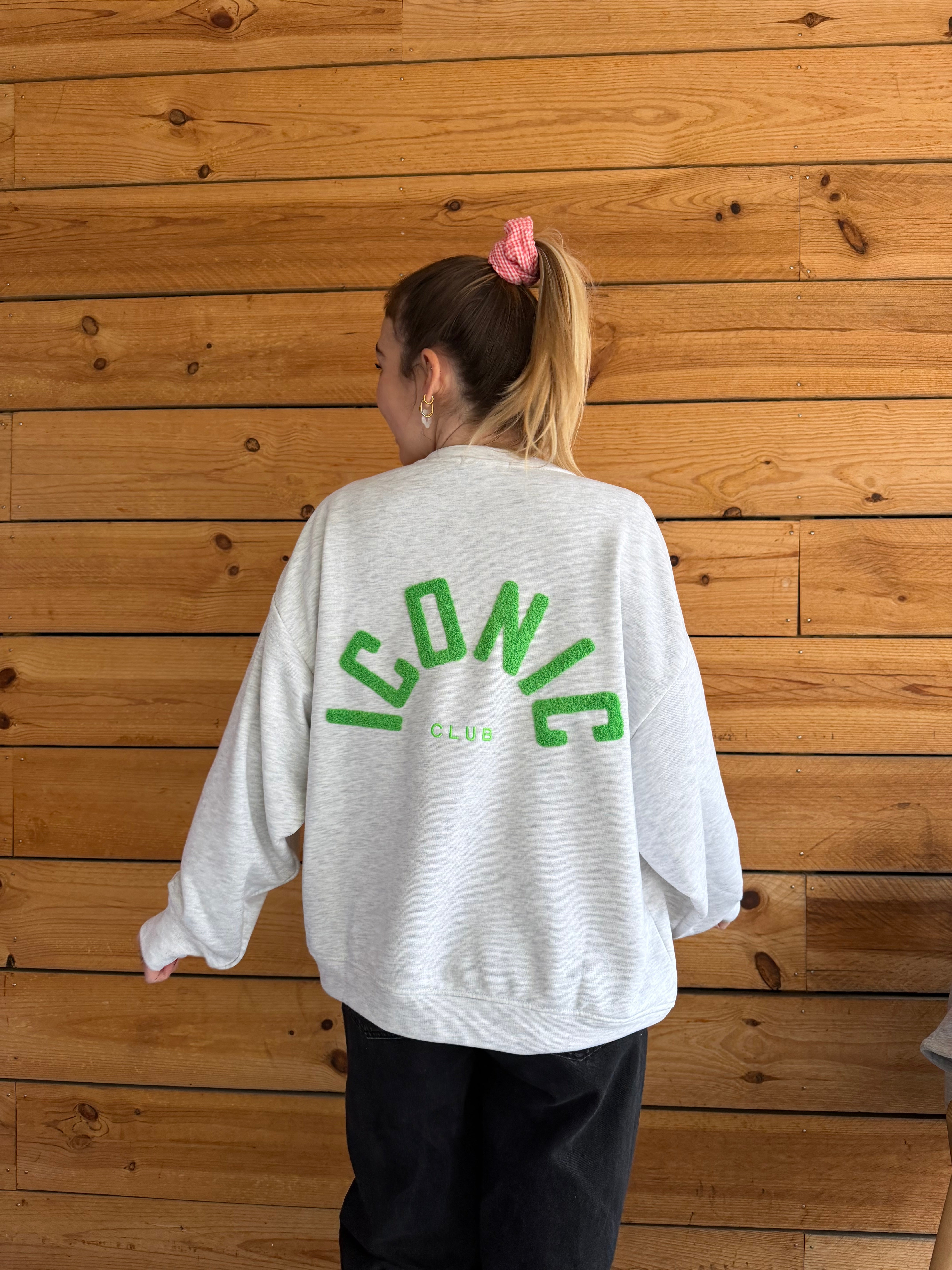 Sweat ICONIC Gris + Vert
