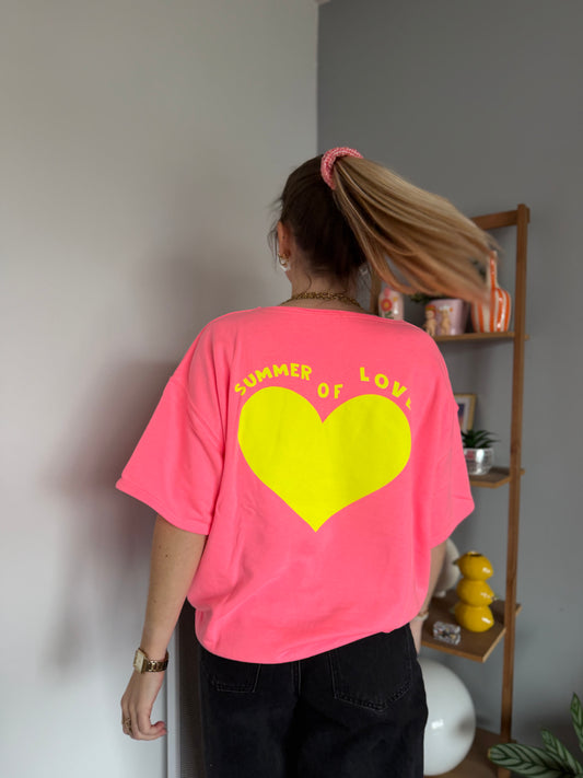 Sweat SUMMER OF LOVE Rose fluo