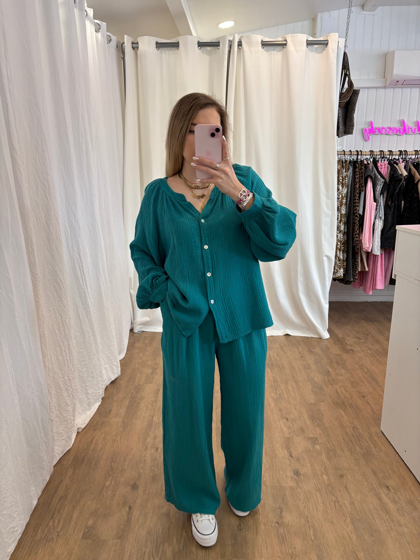 Blouse LYA Bleu canard