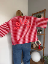 T-shirt marinière SOLEIL Rose + Rouge