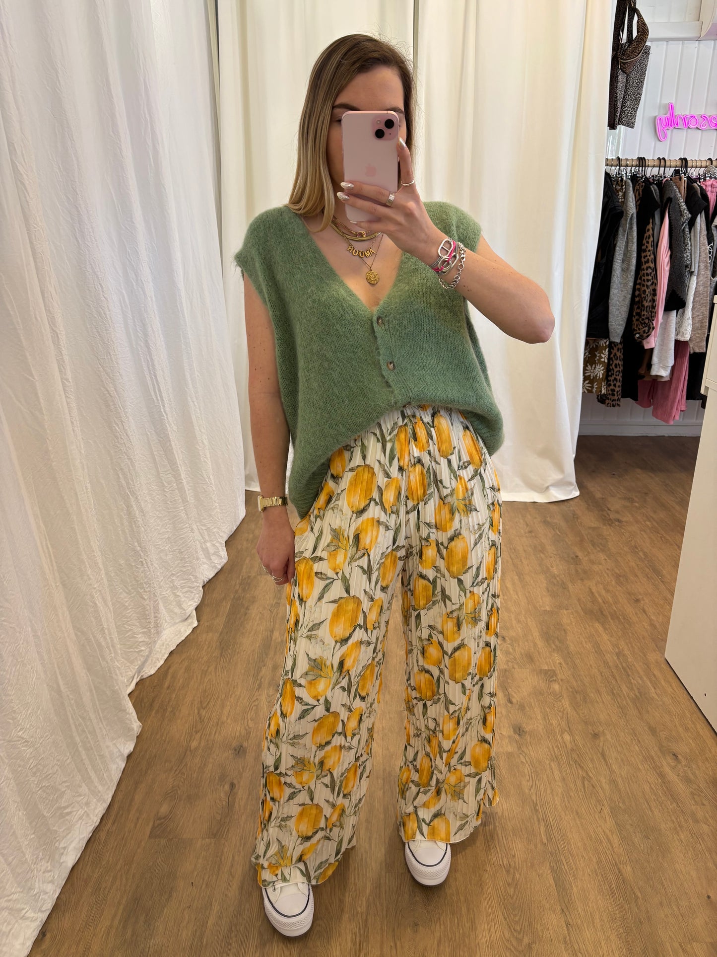 5 - Pantalon plissé BILI Citrons