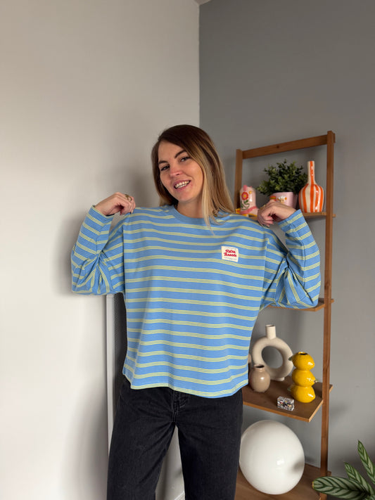 T-shirt manches longues RETRO Bleu