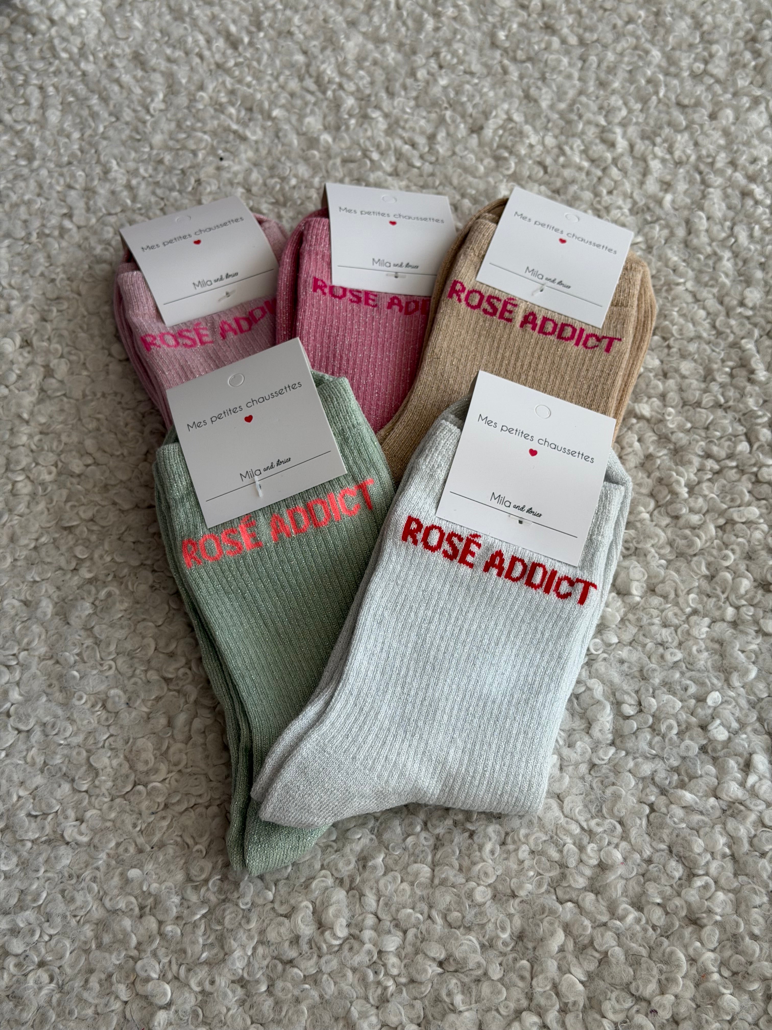 Chaussettes montantes ROSÉ ADDICT