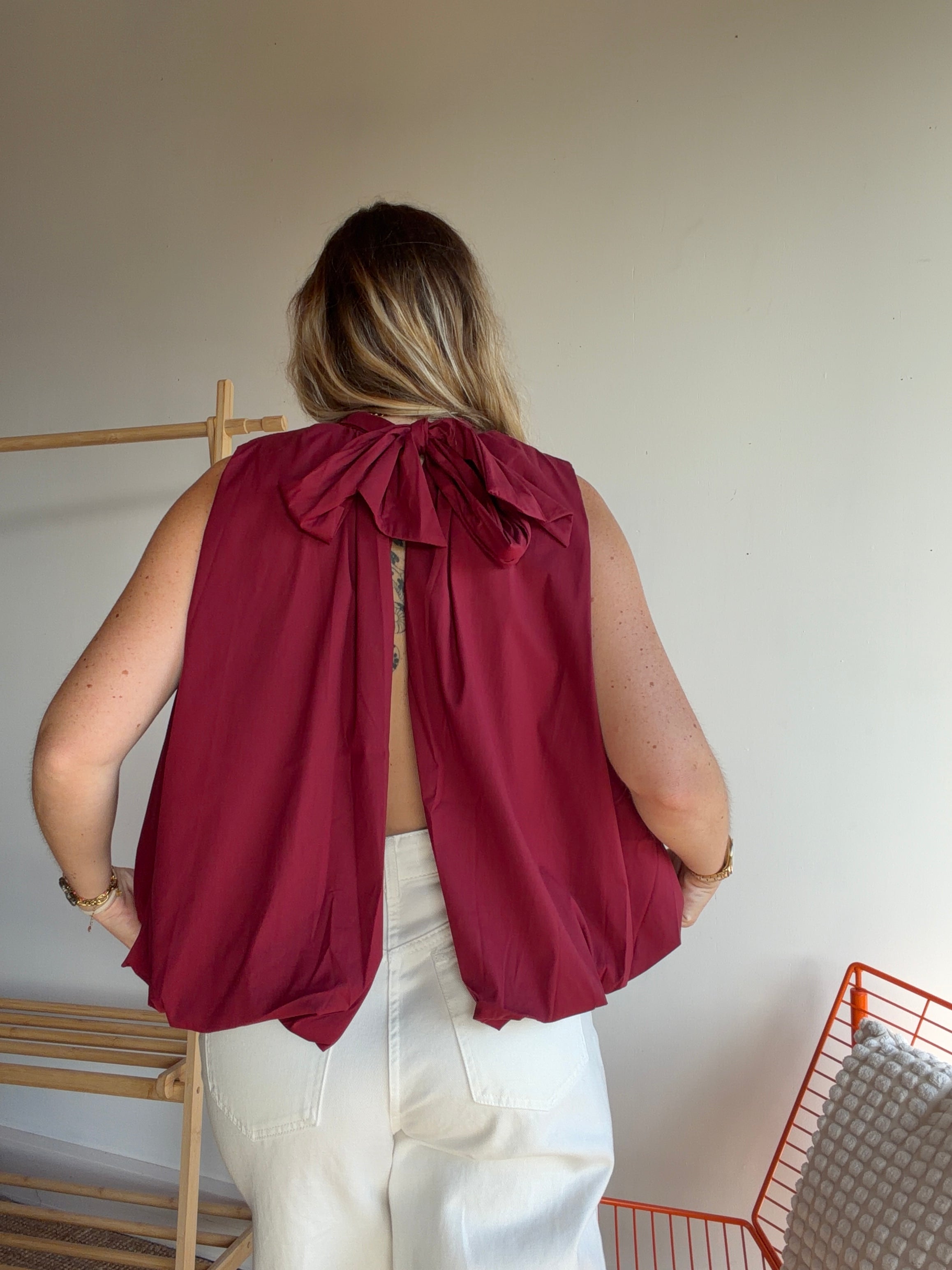 Top CARLA Rouge Bordeaux