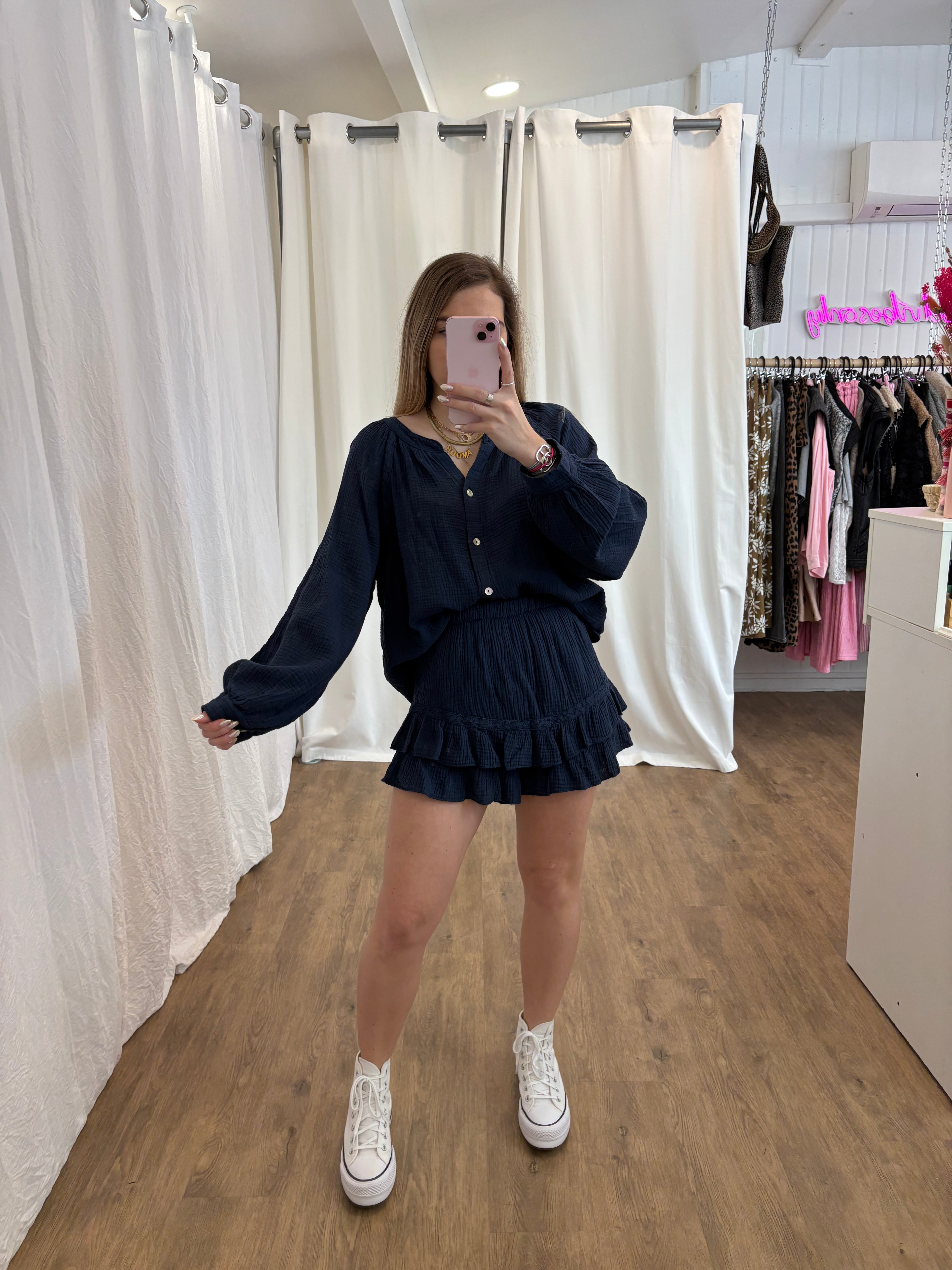 Blouse LYA Bleu marine