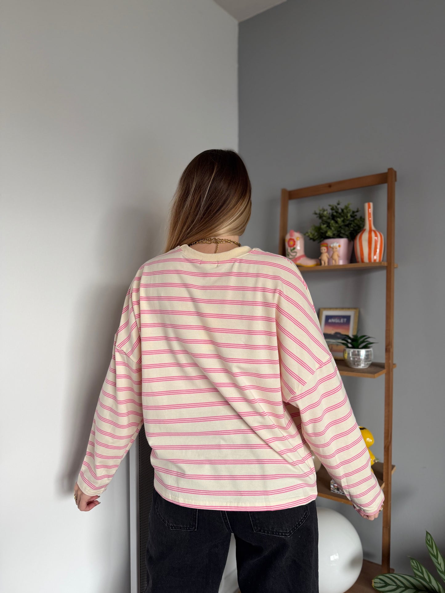 T-shirt manches longues RETRO Rose