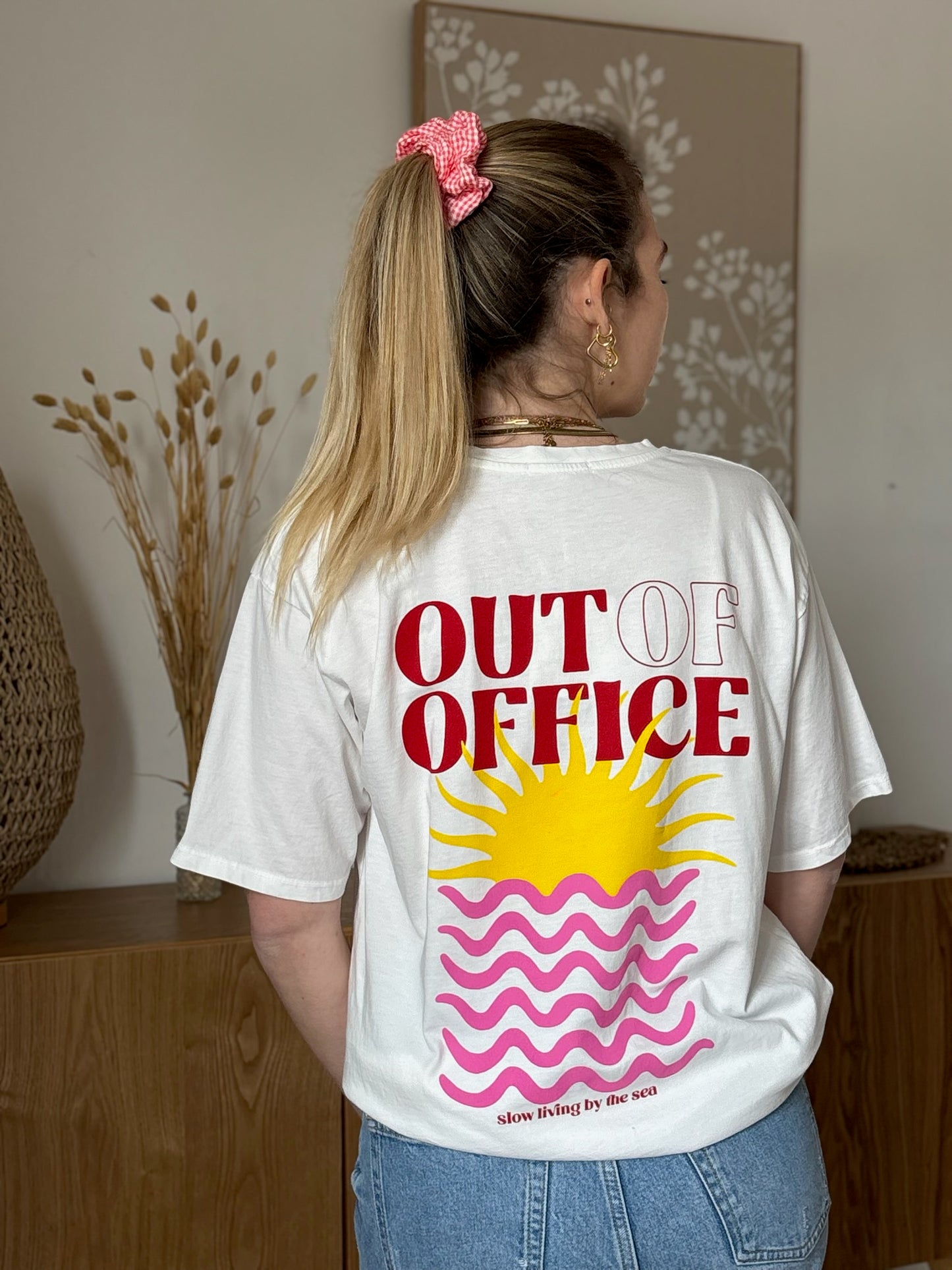 T-shirt OUT OF OFFICE Blanc
