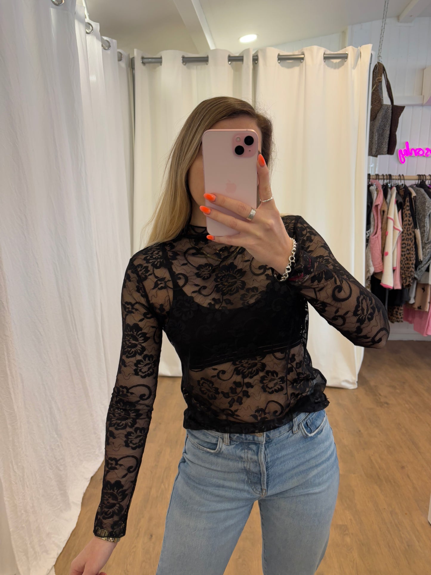 Top dentelle CINDY Noir