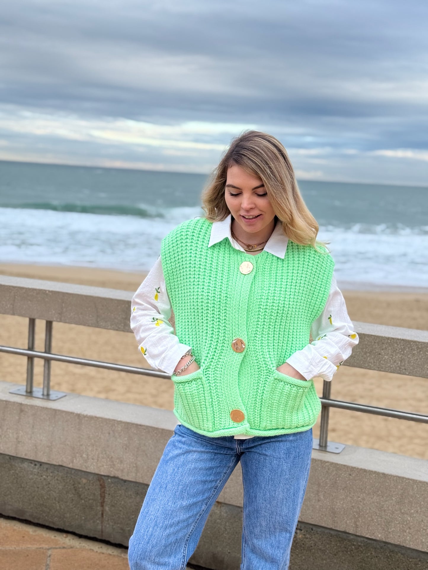 Gilet sans manches GINETTE Vert