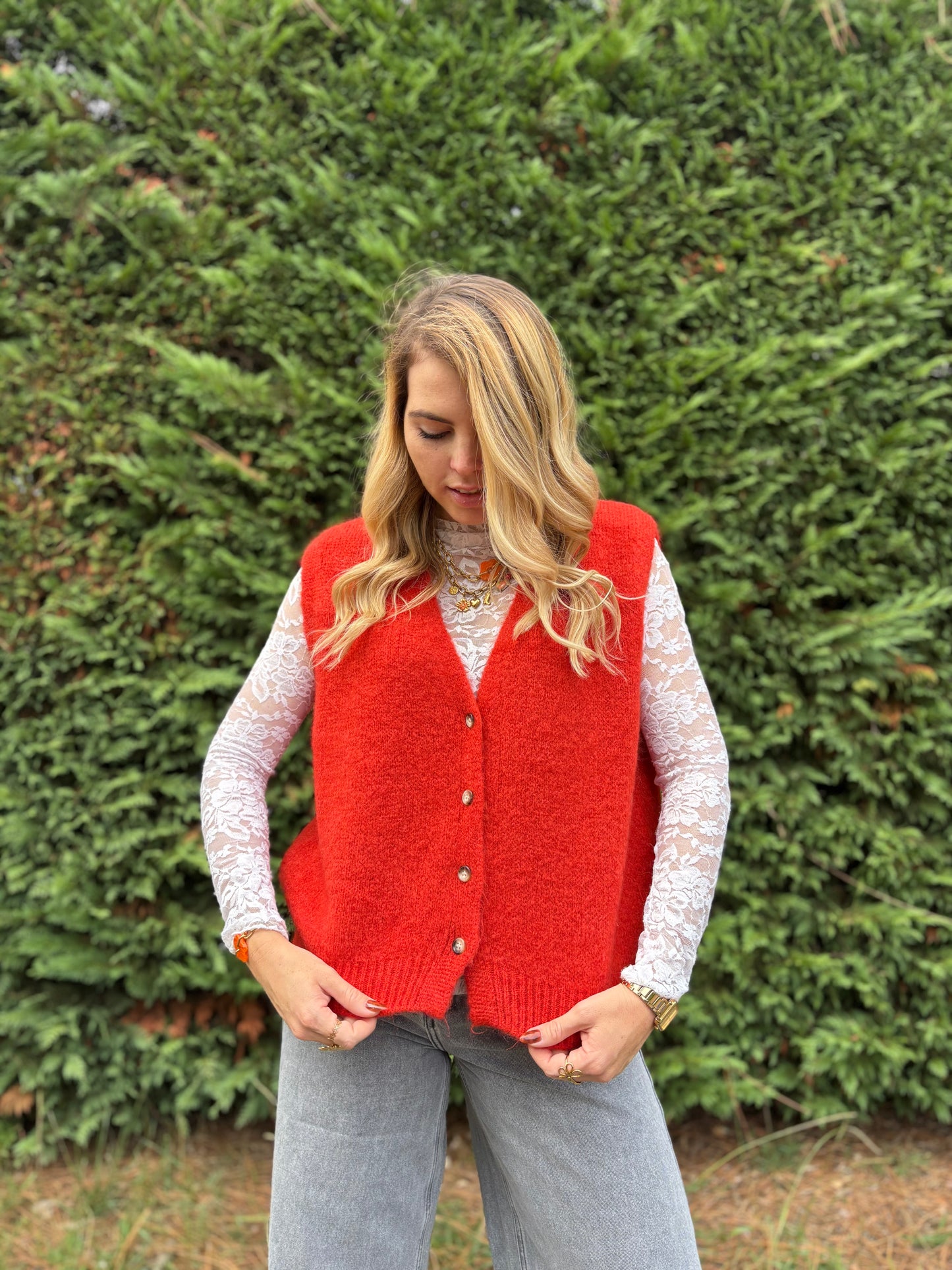 27 - Gilet TOM - Rouille / Rouge