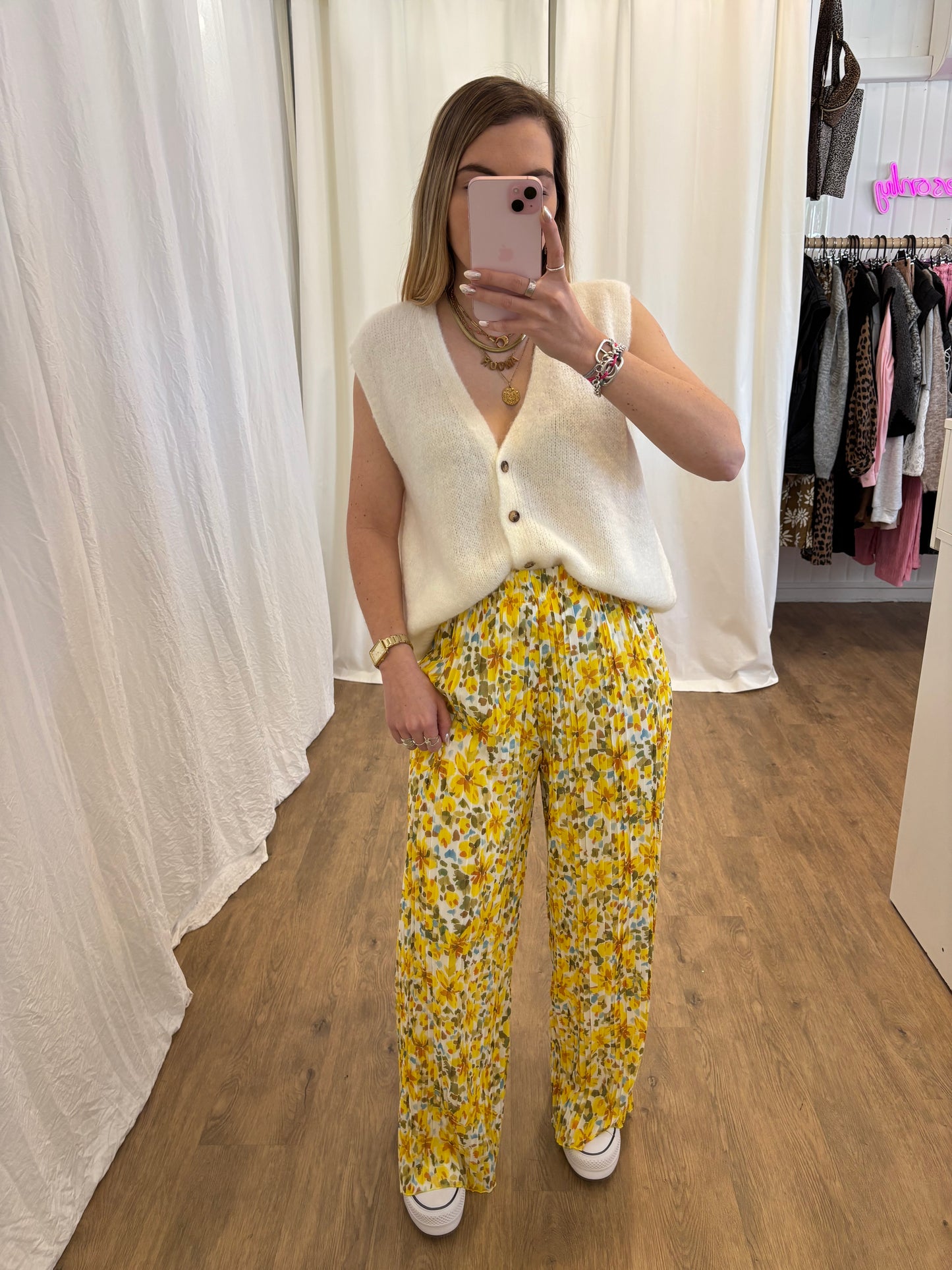 7 - Pantalon plissé BILI Jaune