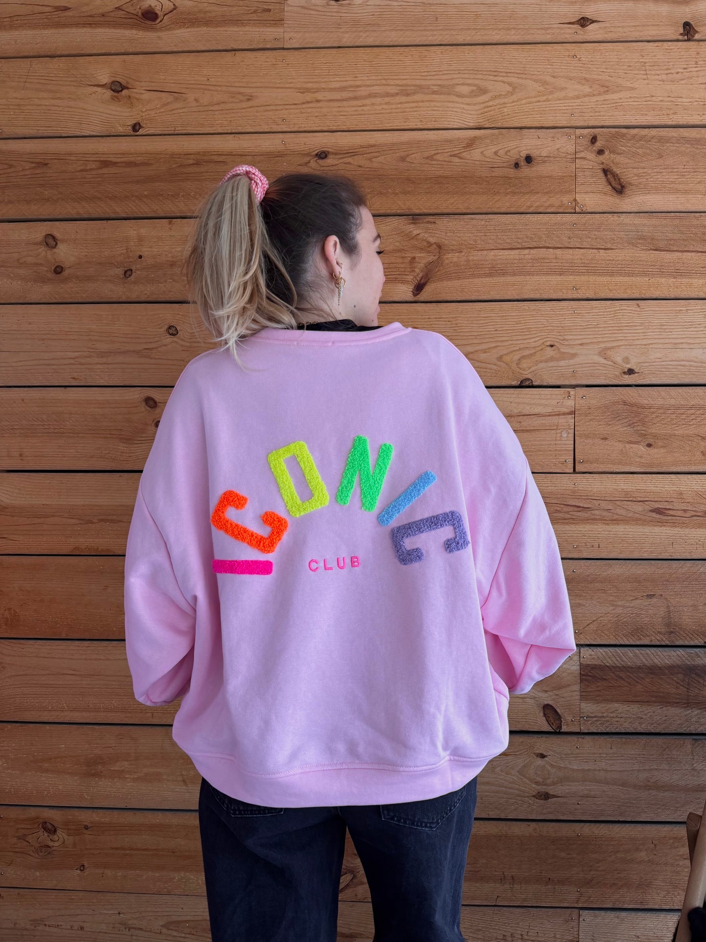 Sweat ICONIC Rose + Multicolore