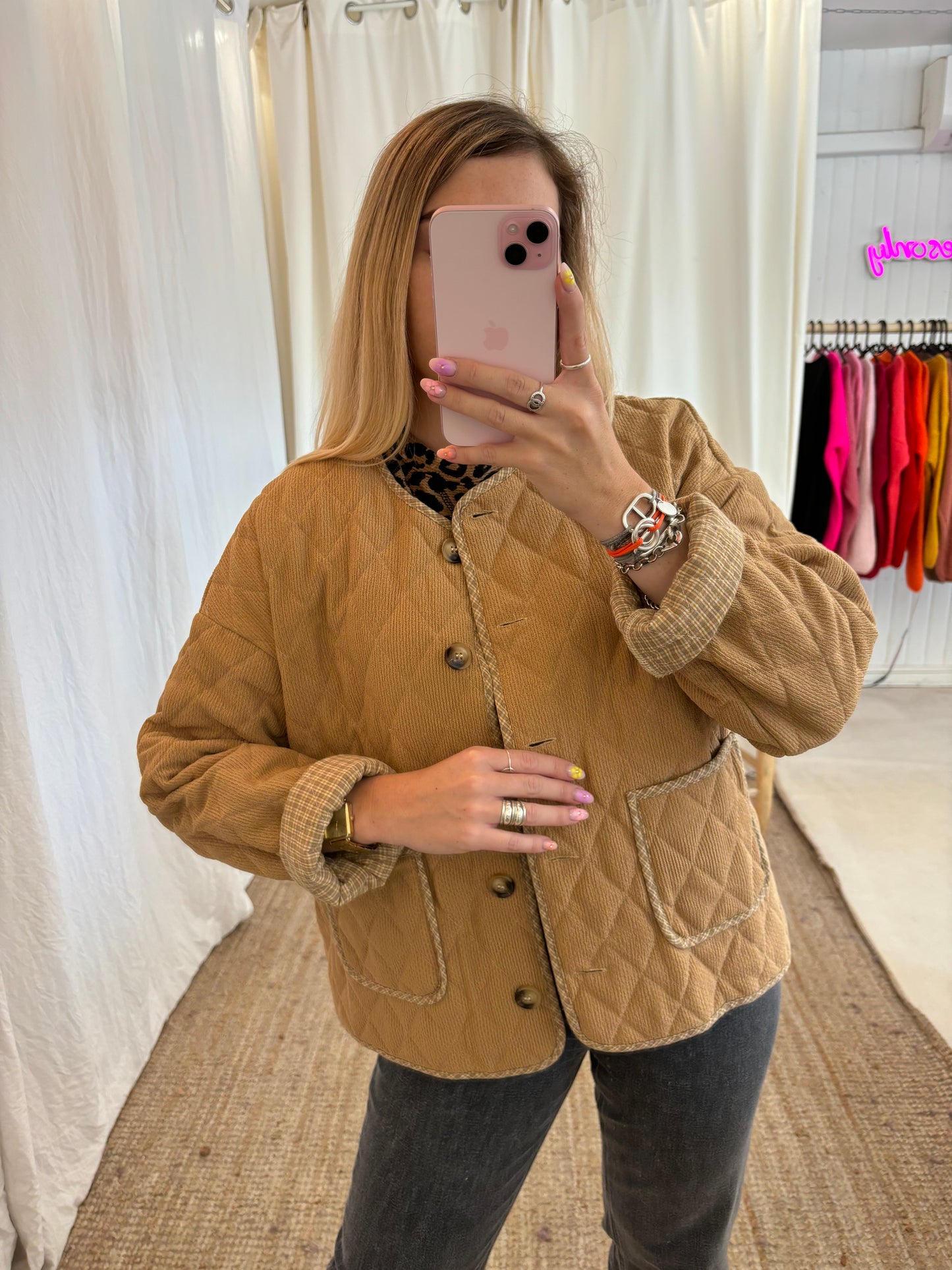 Veste matelassée SUZETTE Camel
