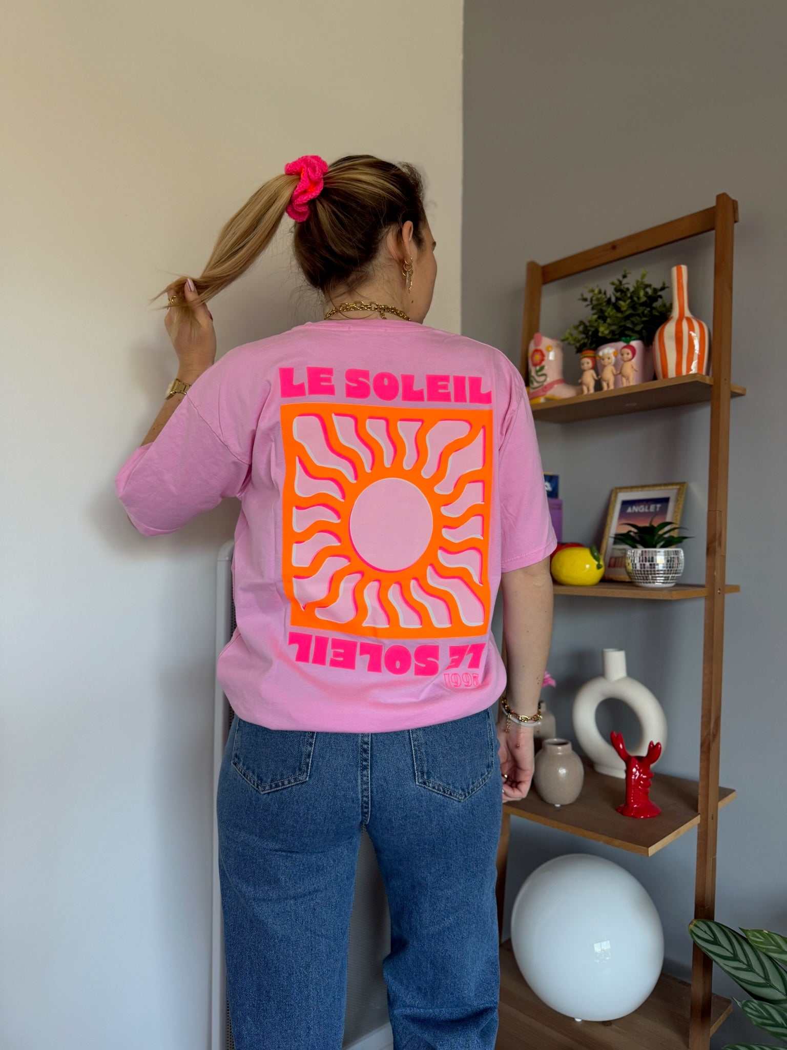 T-shirt SOLEIL (NEW FLUO) Rose baby