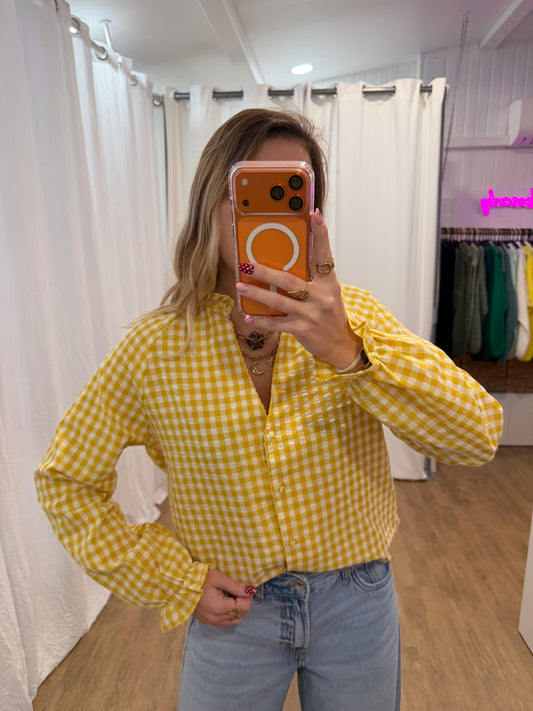 Blouse LENNY vichy jaune