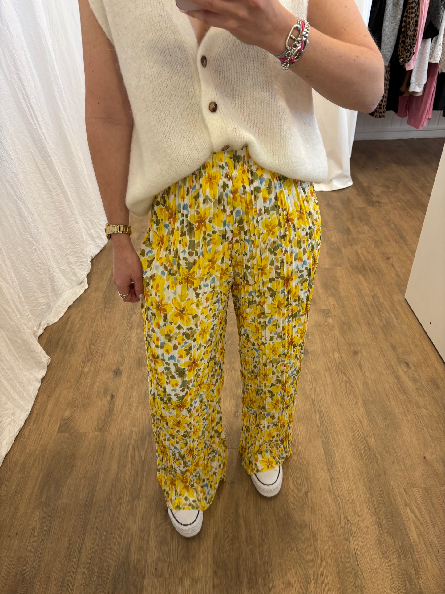 7 - Pantalon plissé BILI Jaune