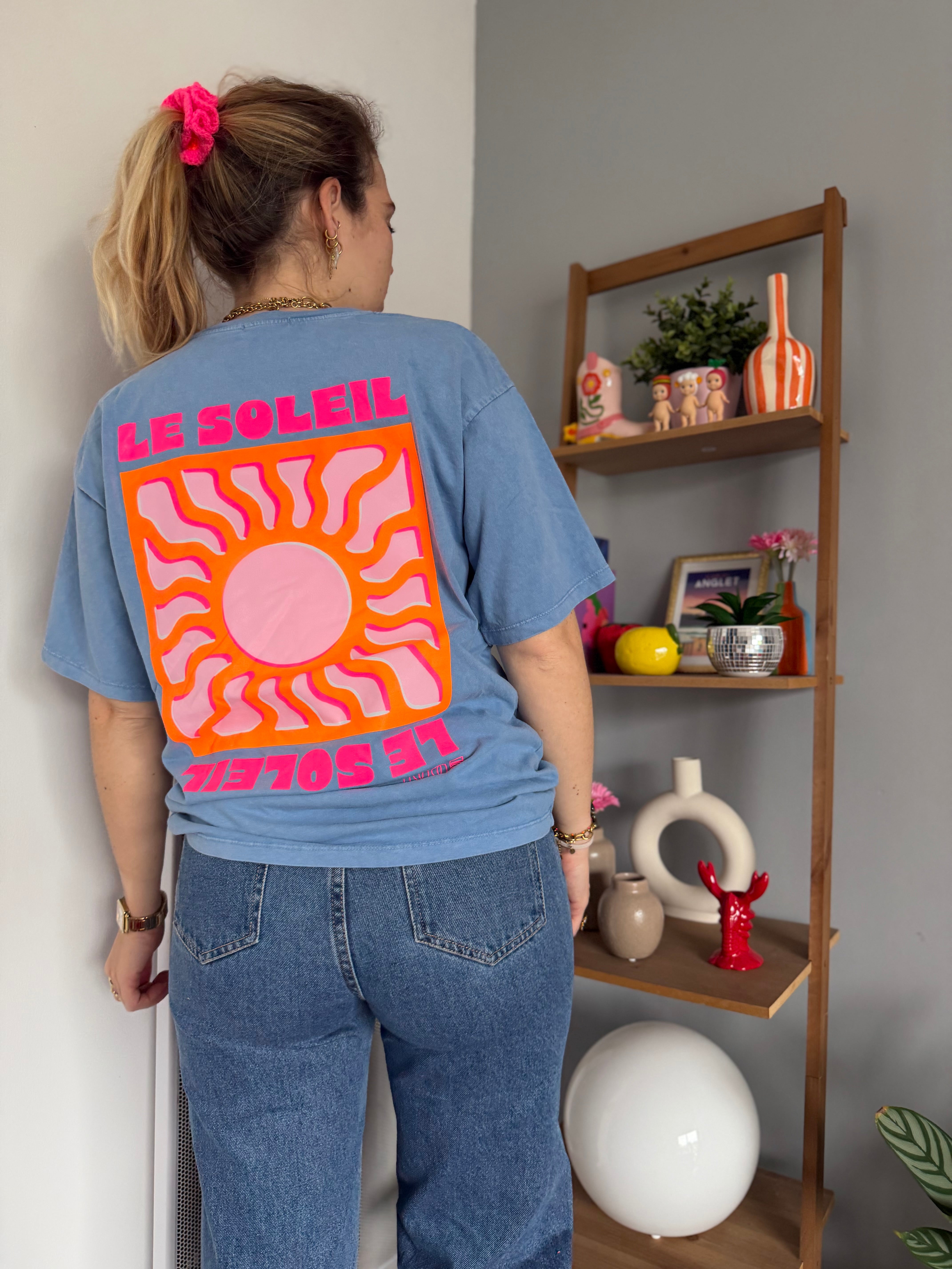 T-shirt SOLEIL (NEW FLUO) Bleu Jean