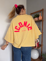 T-shirt marinière ICONIC Jaune + Beige