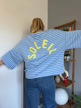 T-shirt marinière SOLEIL Bleu + Bleu