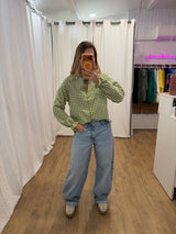 Blouse LENNY vichy vert