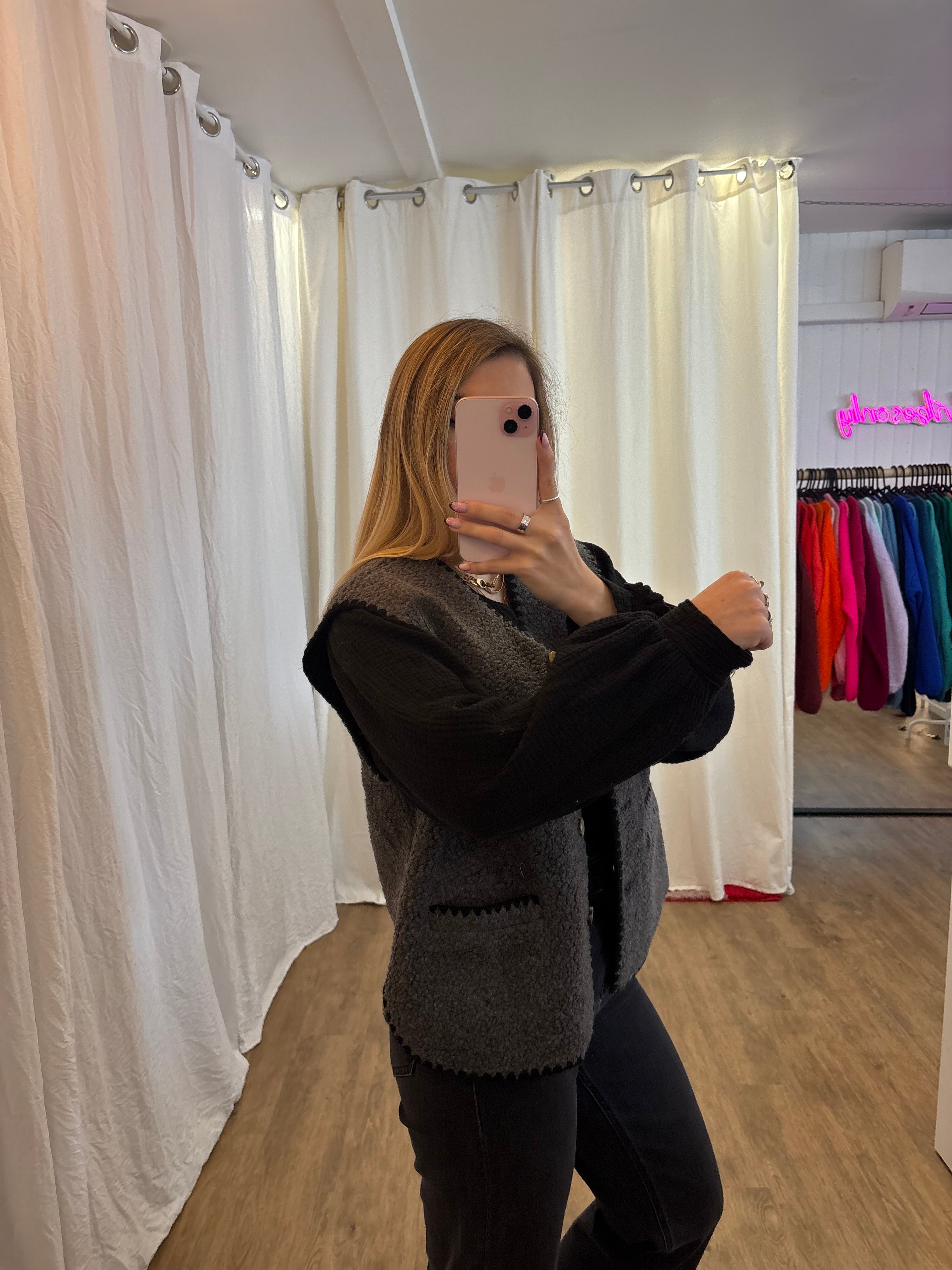 Veste sans manches CAMILA Gris anthracite