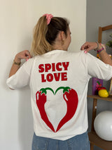 T-shirt SPICY LOVE Blanc ••