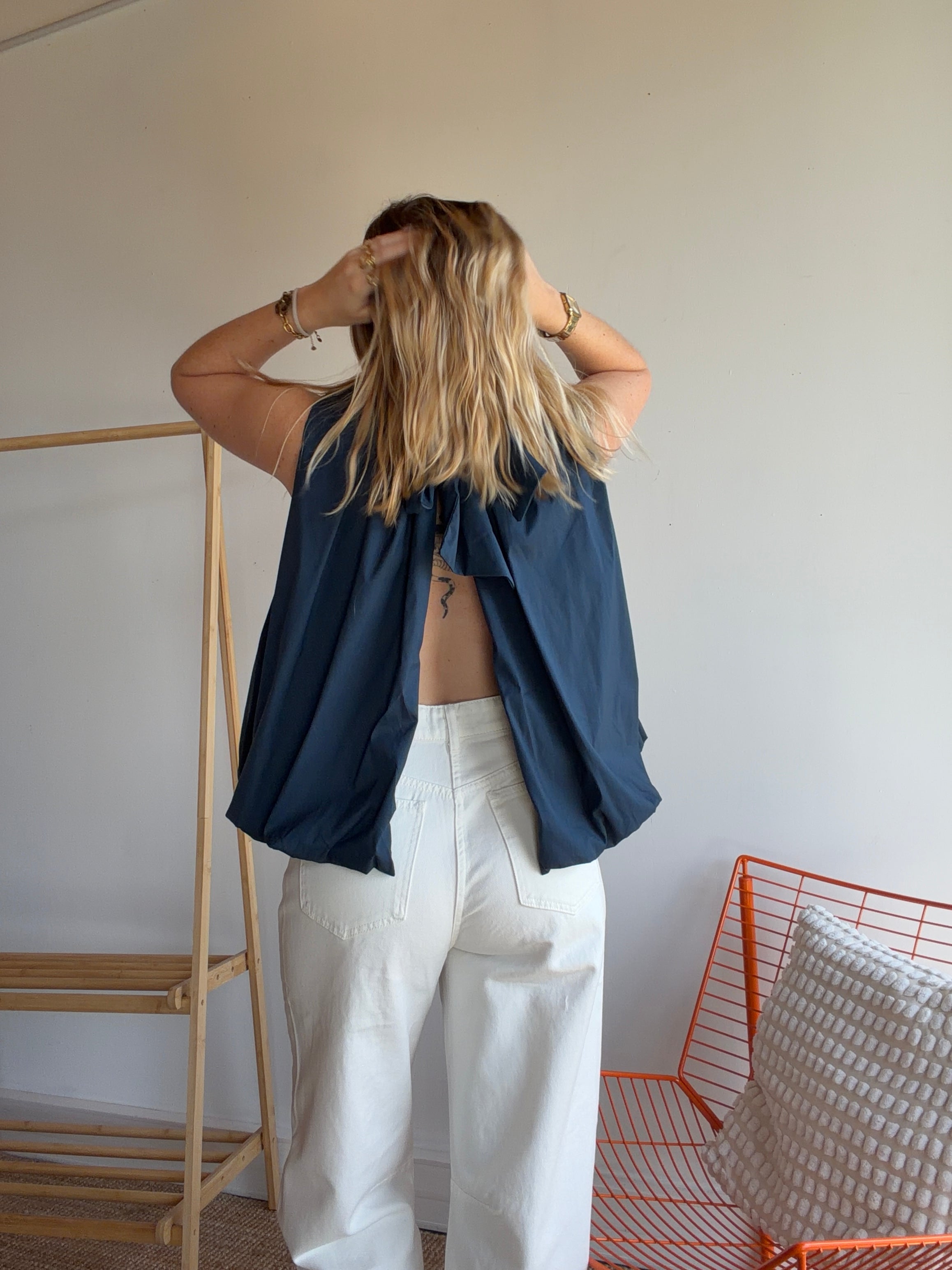 Top CARLA Bleu marine