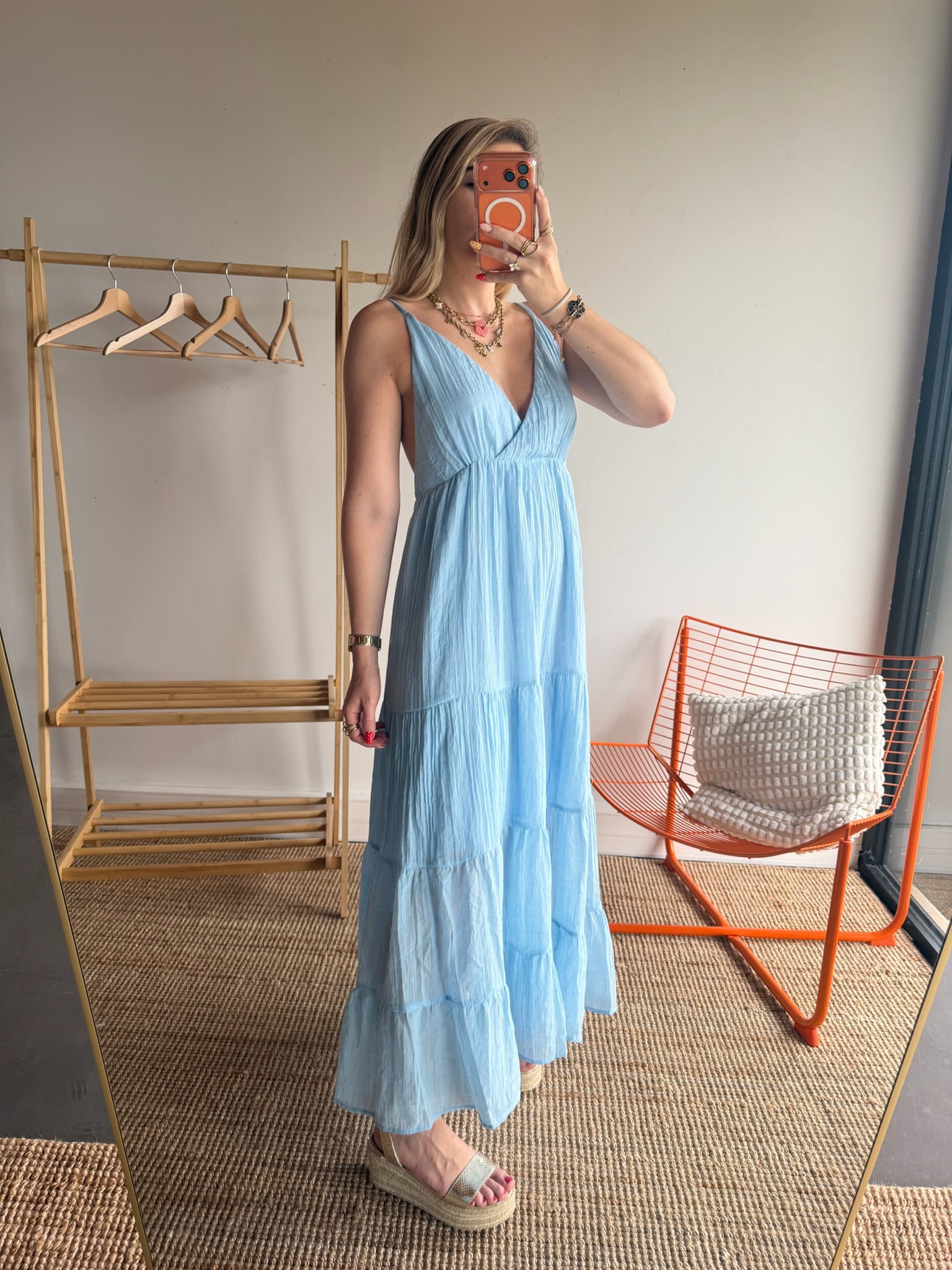 Robe LOUISA Bleu ciel