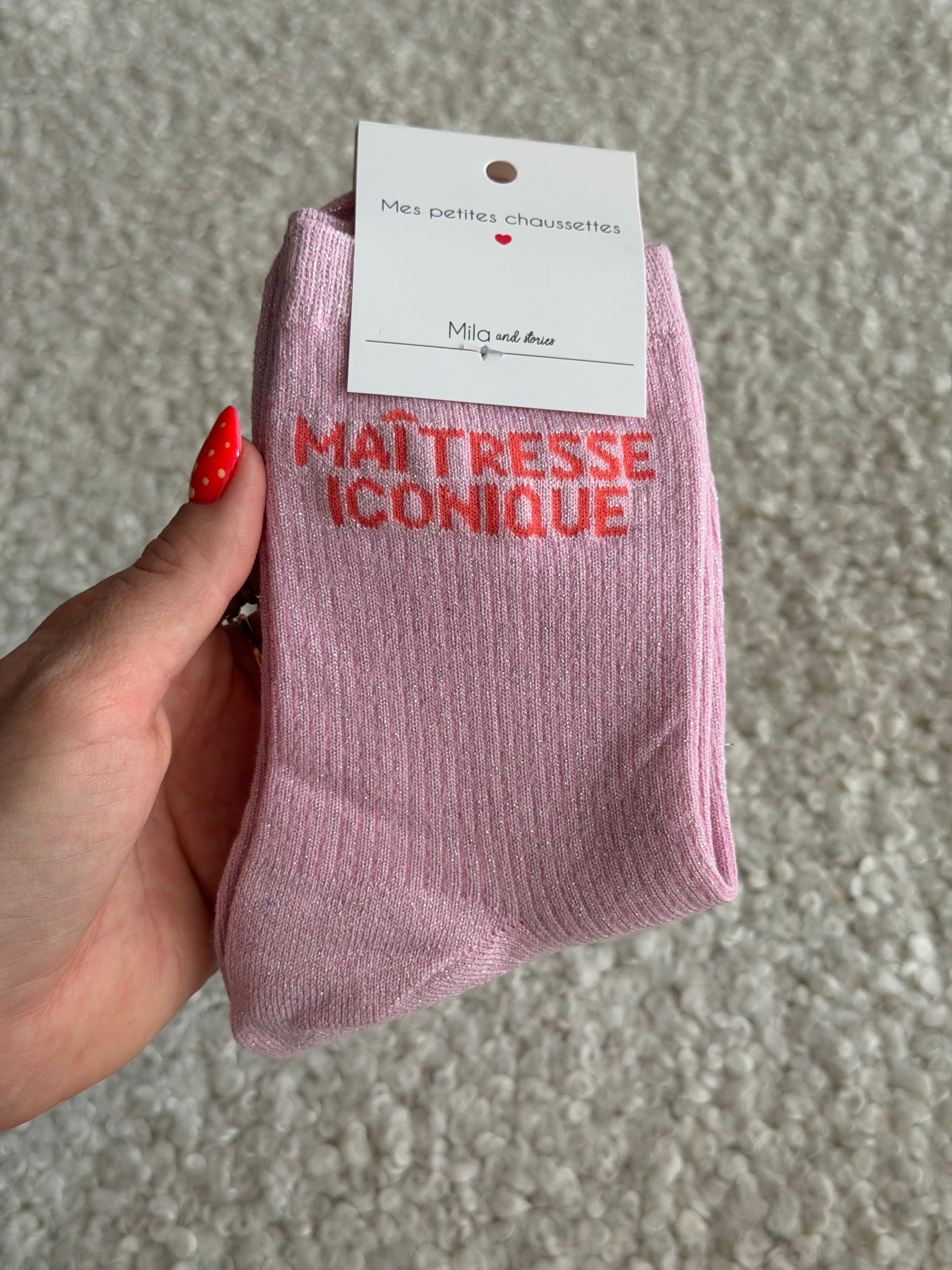 Chaussettes montantes MAÎTRESSE ICONIQUE