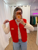 Gilet sans manches NINA Rouge