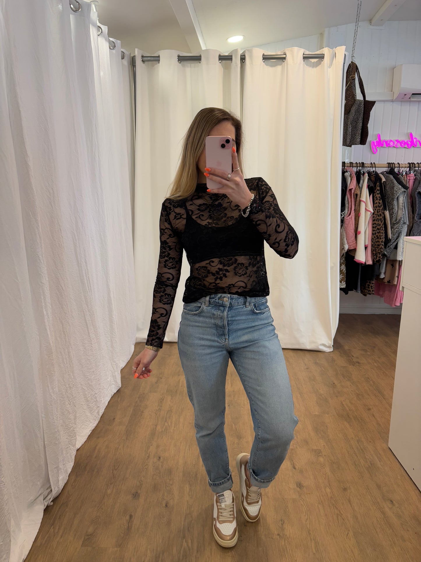 Top dentelle CINDY Noir