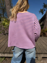 T-shirt marinière SARAH Violet + Rose