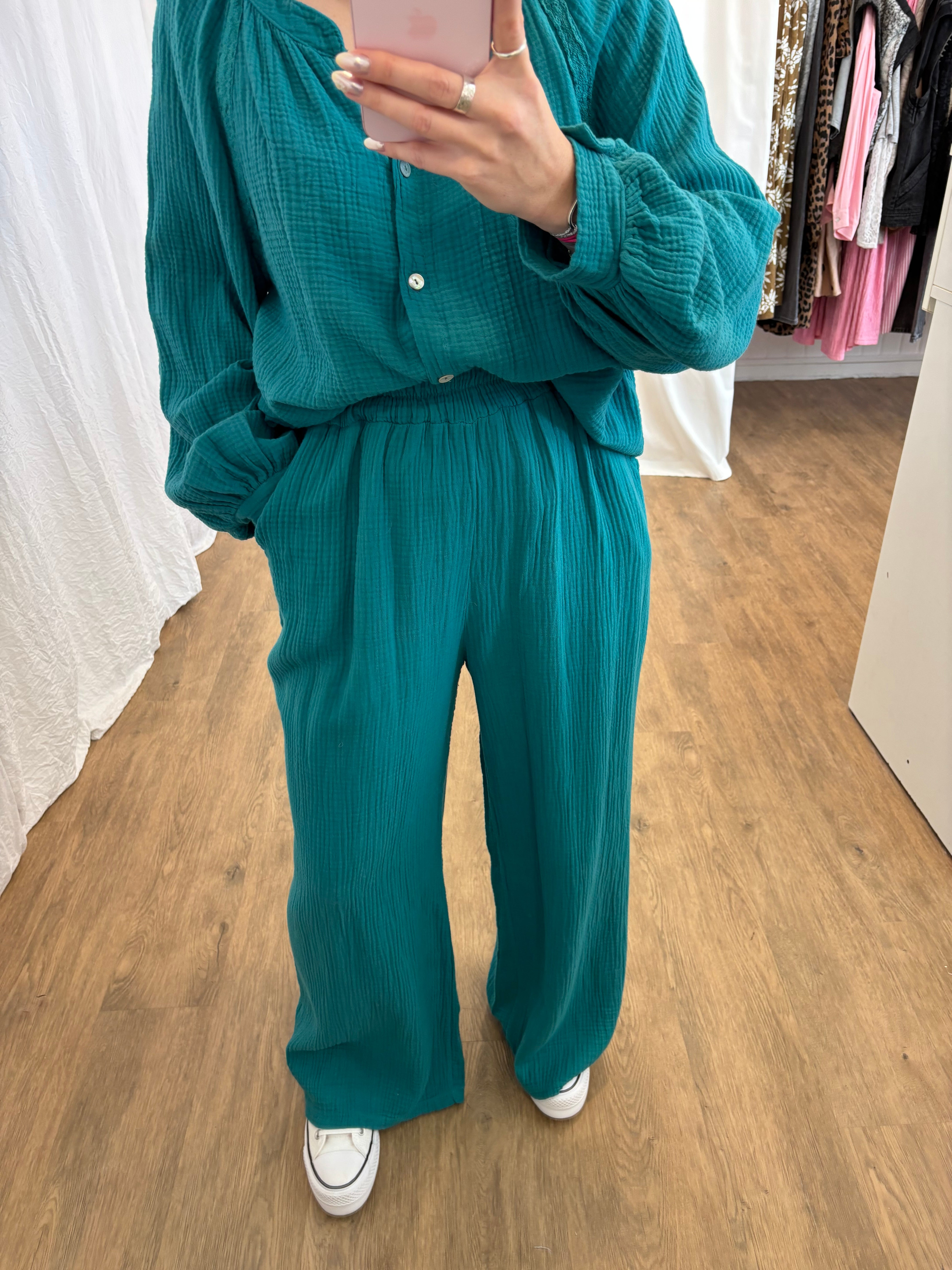 Pantalon LYA Bleu canard