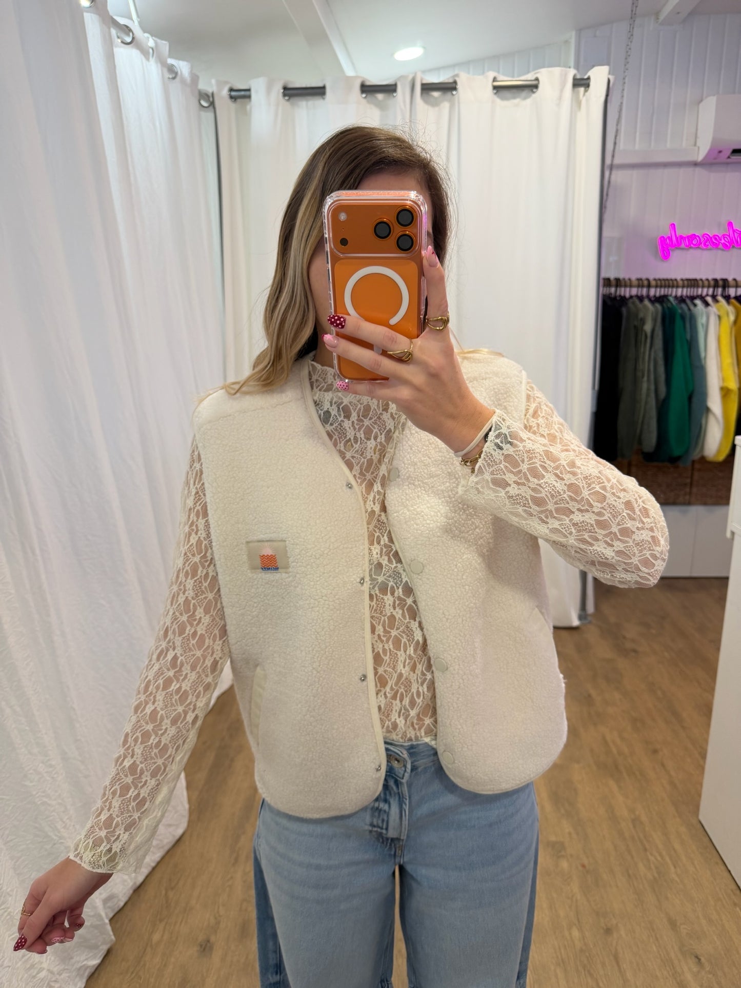 Gilet sans manches ANNA Écru