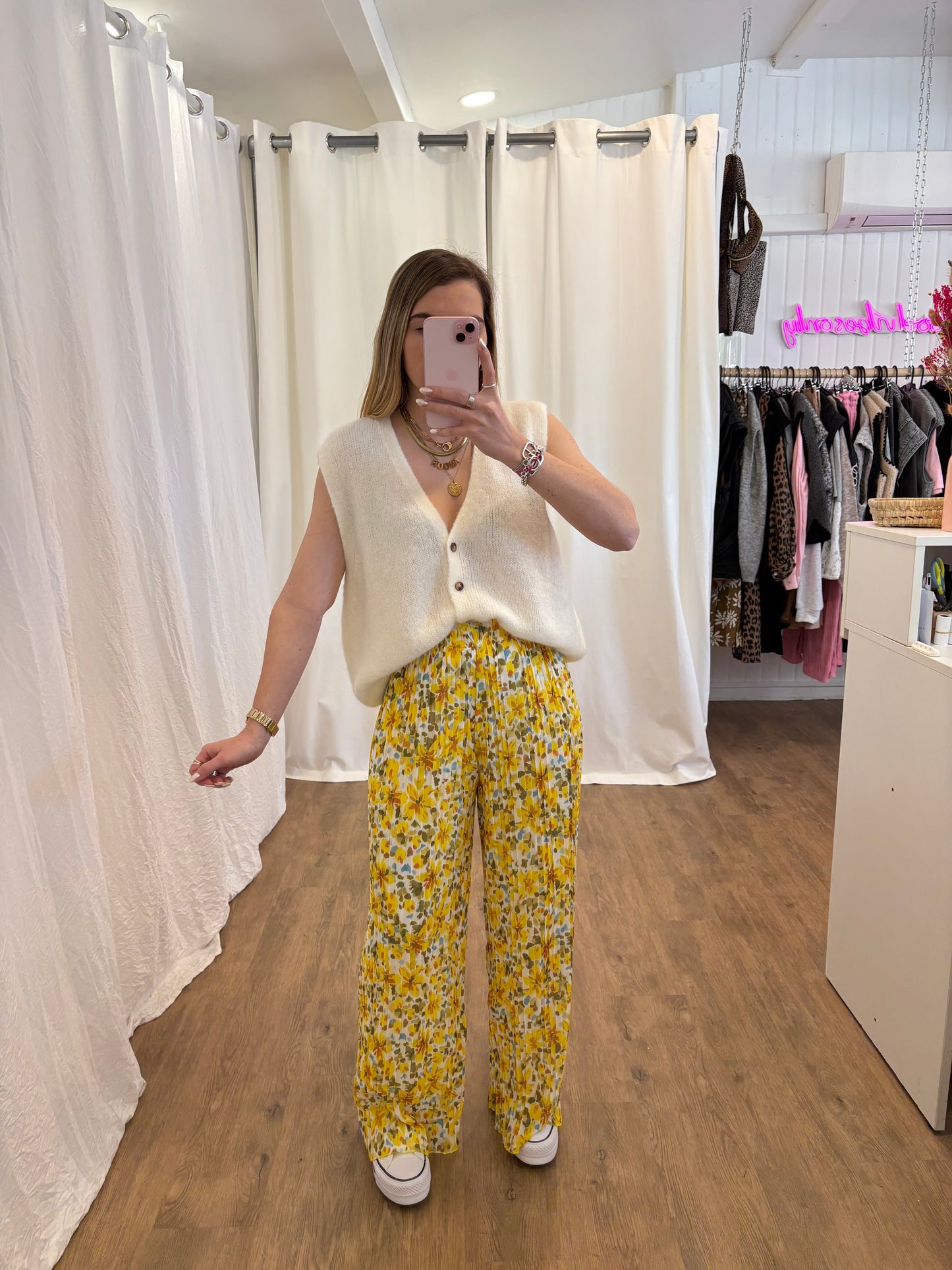 7 - Pantalon plissé BILI Jaune