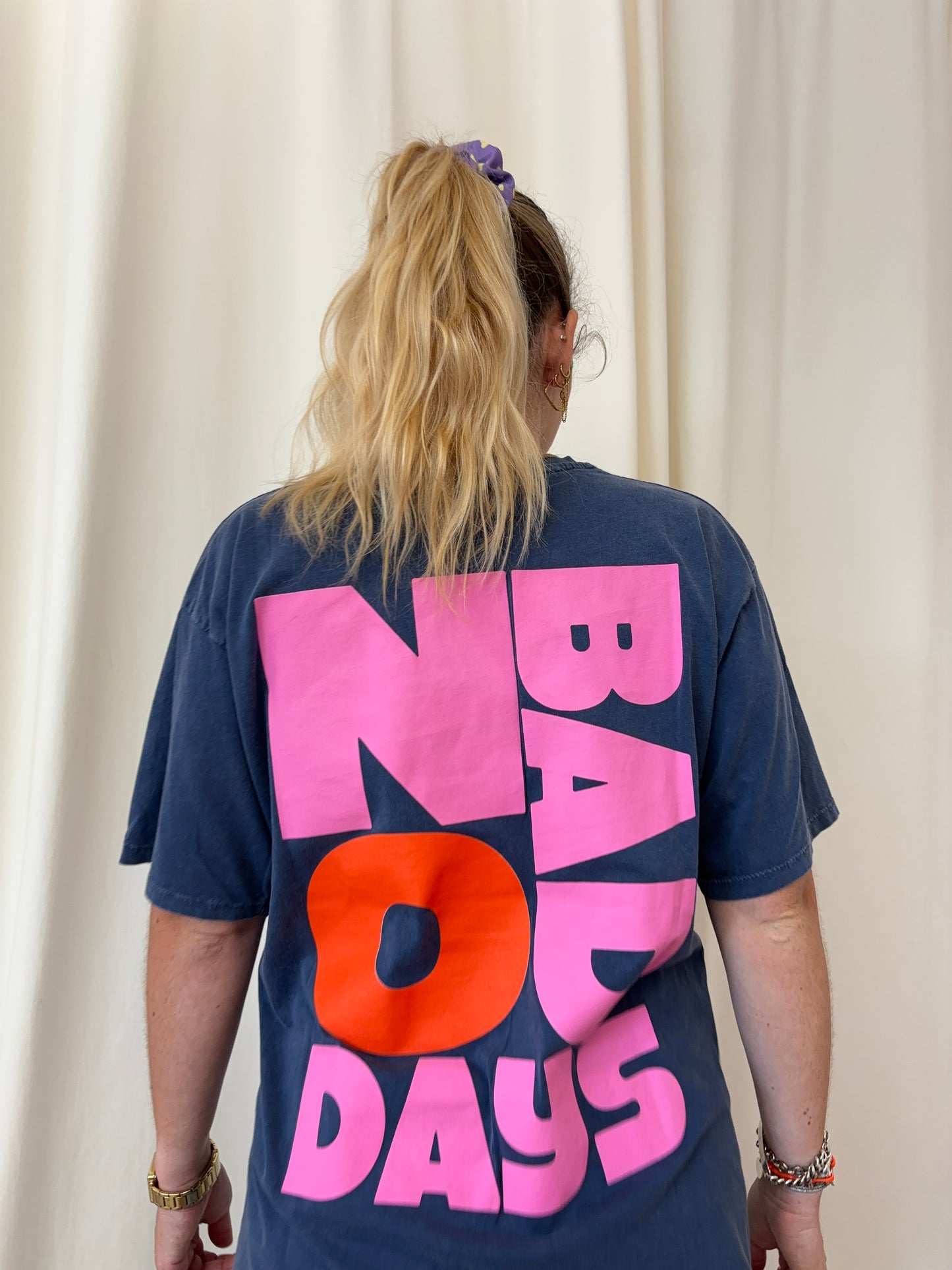 T-shirt NO BAD DAYS Bleu marine