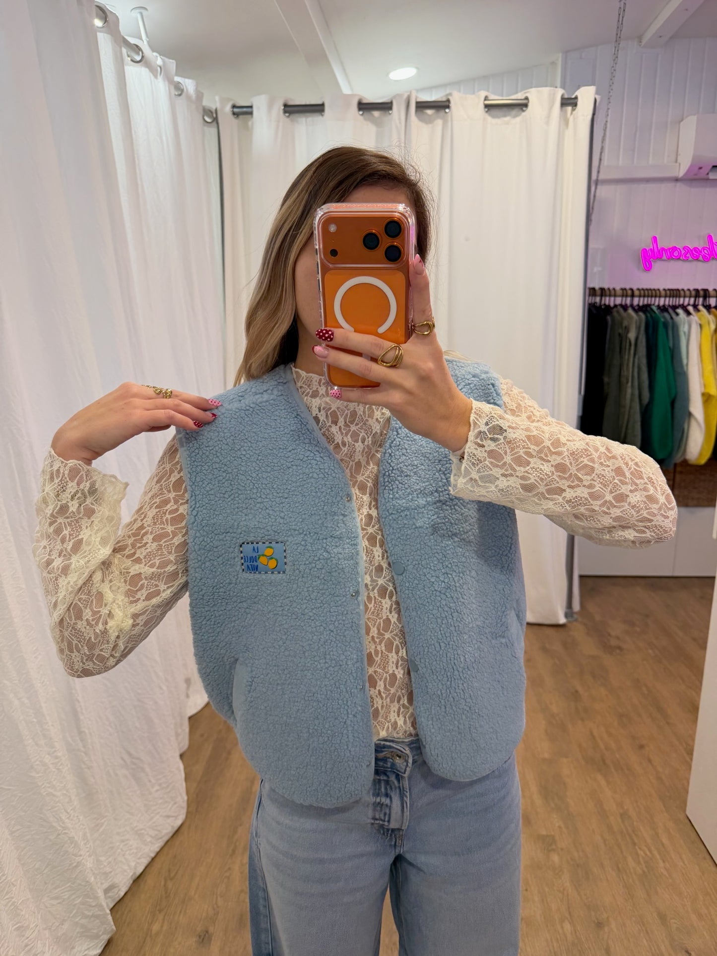 Gilet sans manches ANNA Bleu ciel