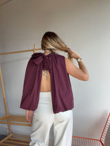 Top CARLA Prune foncé