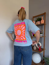 T-shirt SOLEIL (NEW FLUO) Bleu ciel