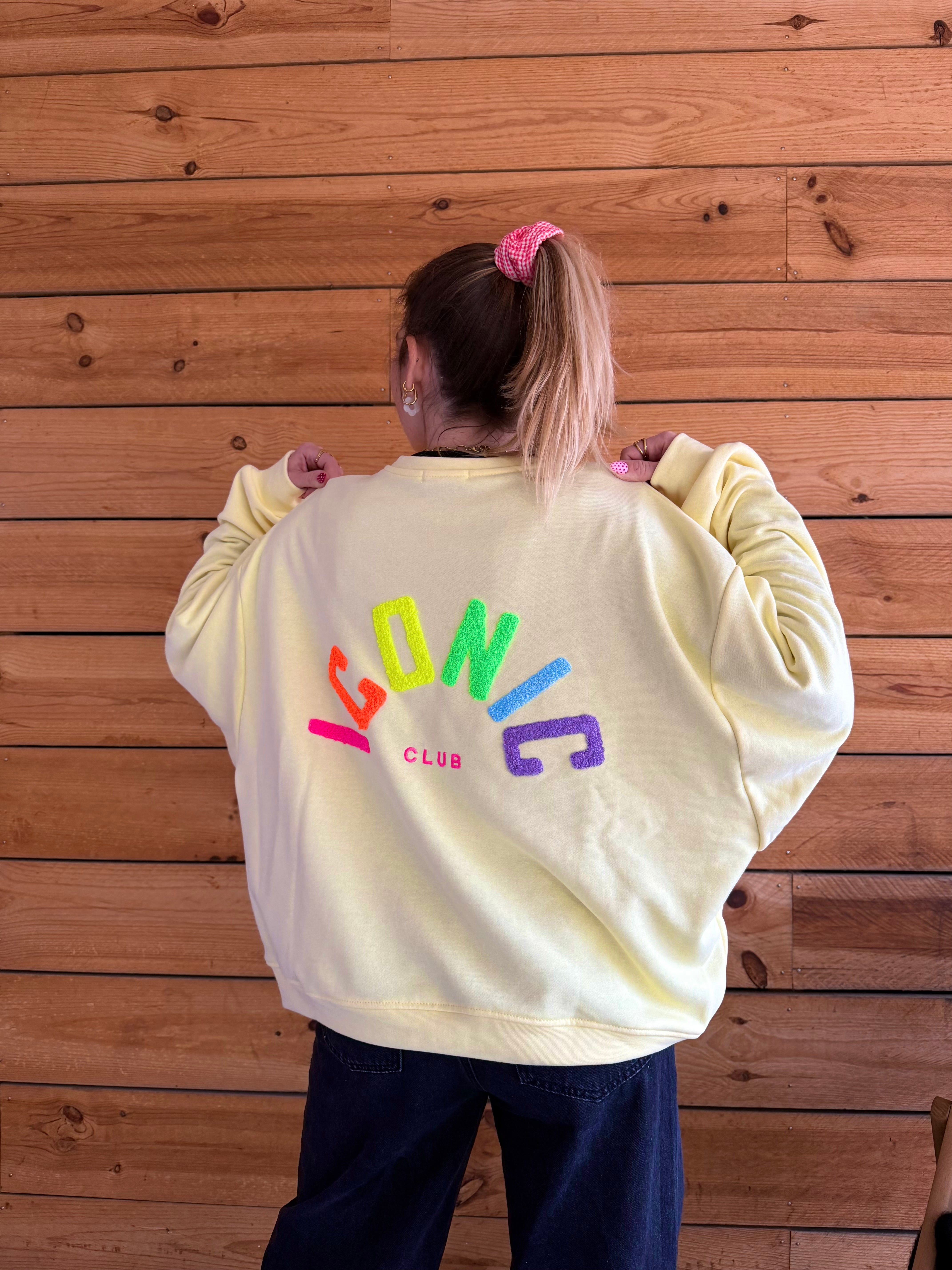 Sweat ICONIC Jaune + Multicolore