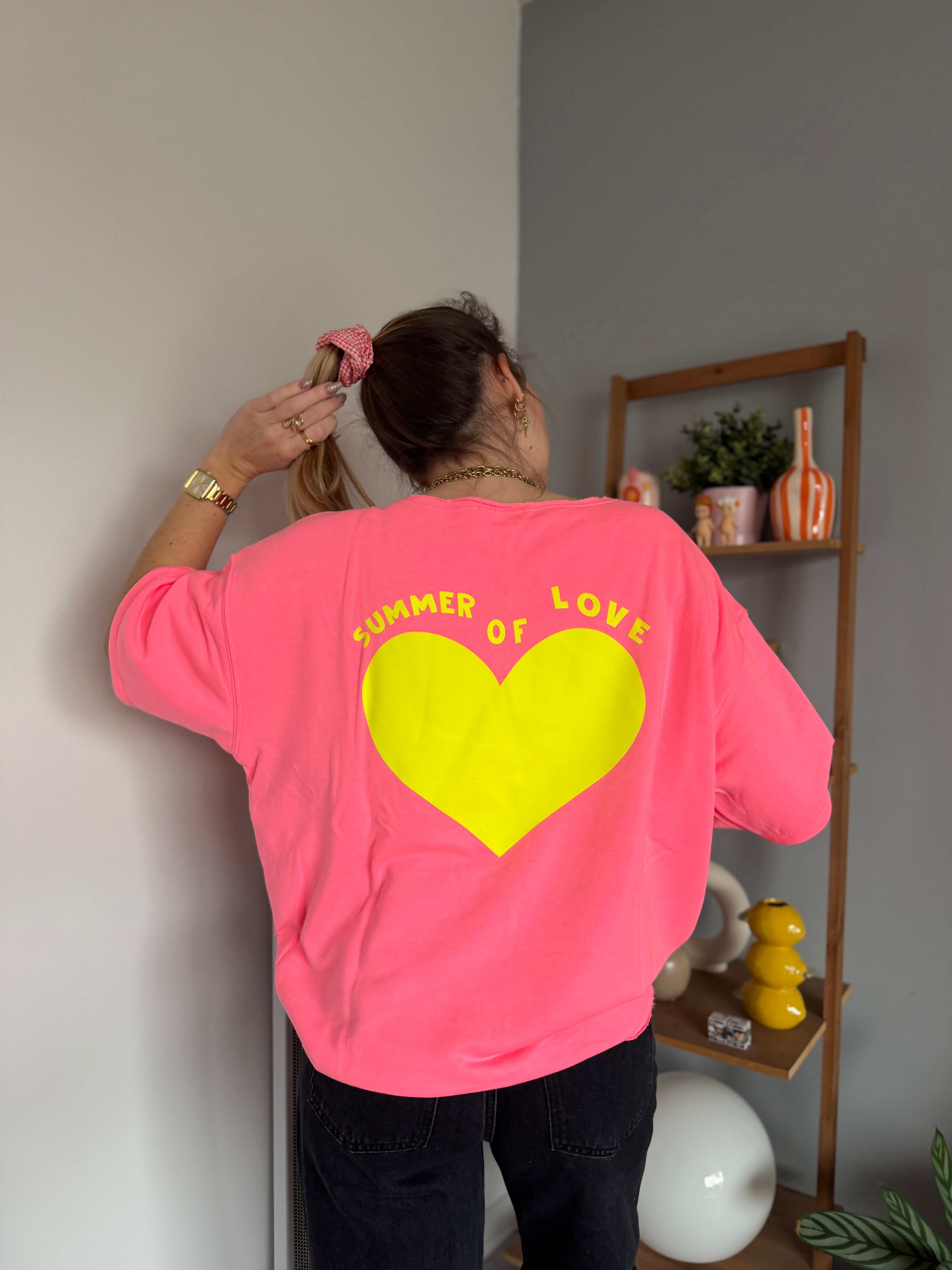 Sweat SUMMER OF LOVE Rose fluo