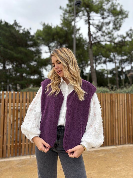Veste sans manches ABY Prune