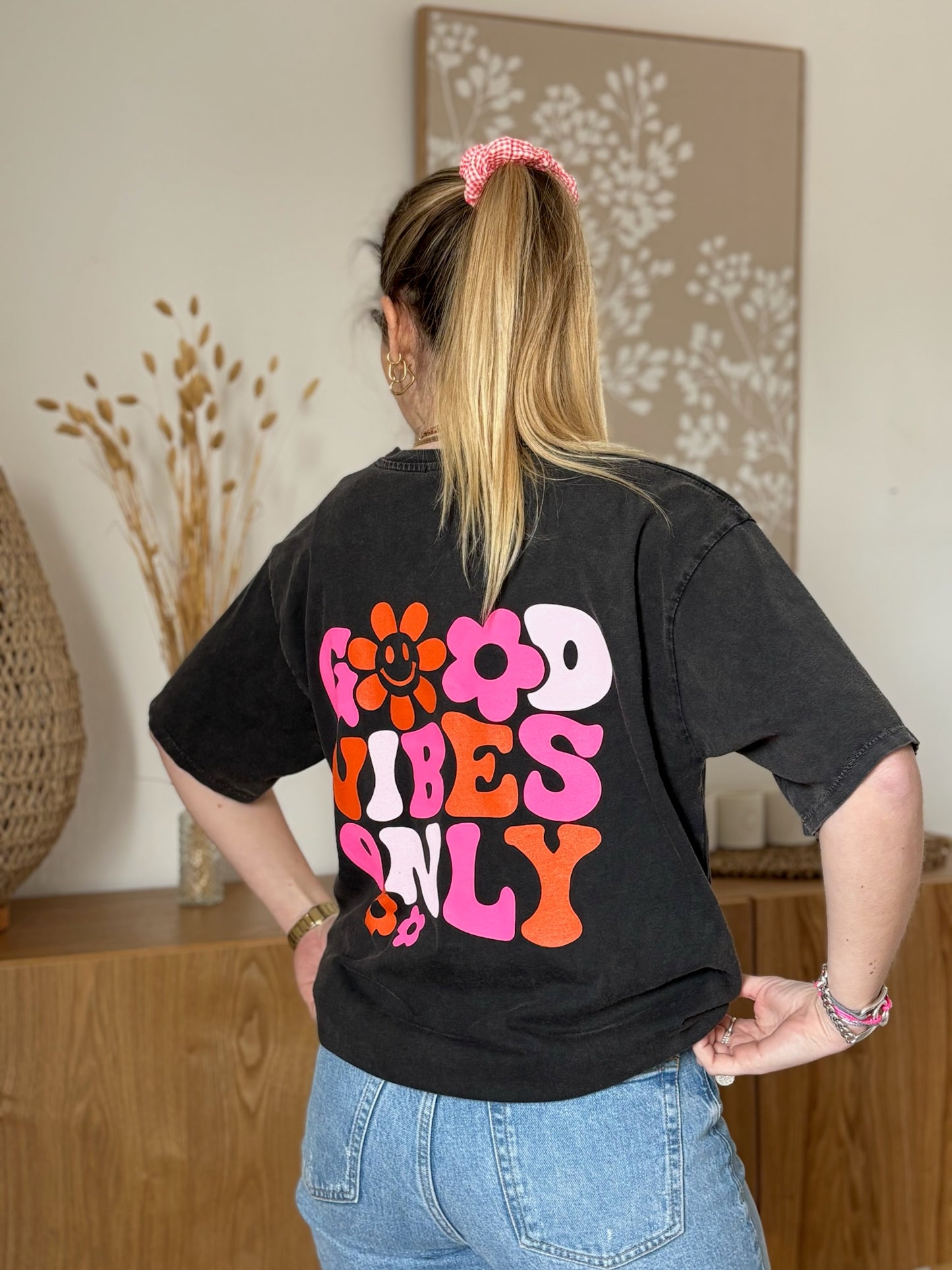 T-shirt GOOD VIBES ONLY Noir