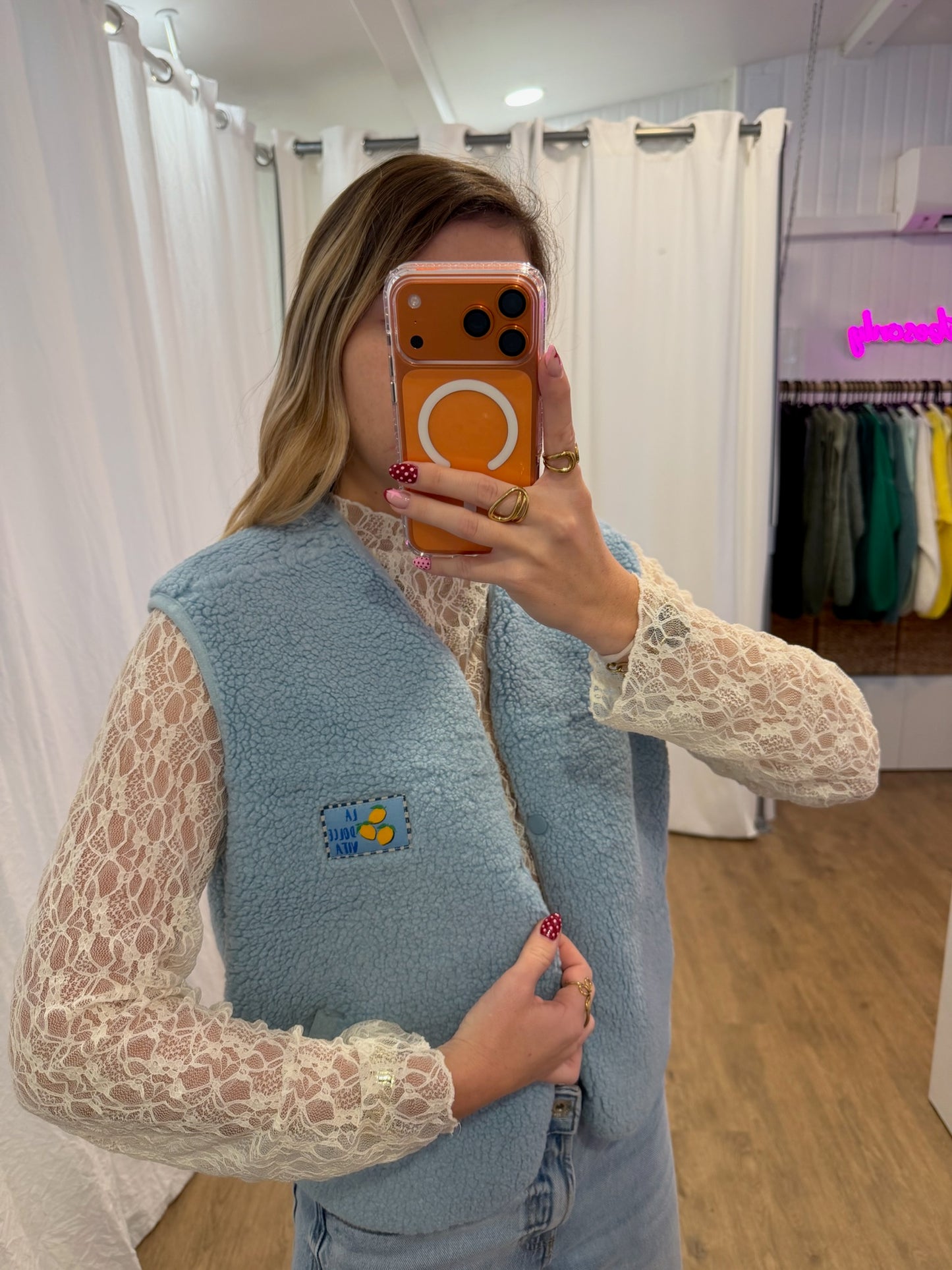 Gilet sans manches ANNA Bleu ciel