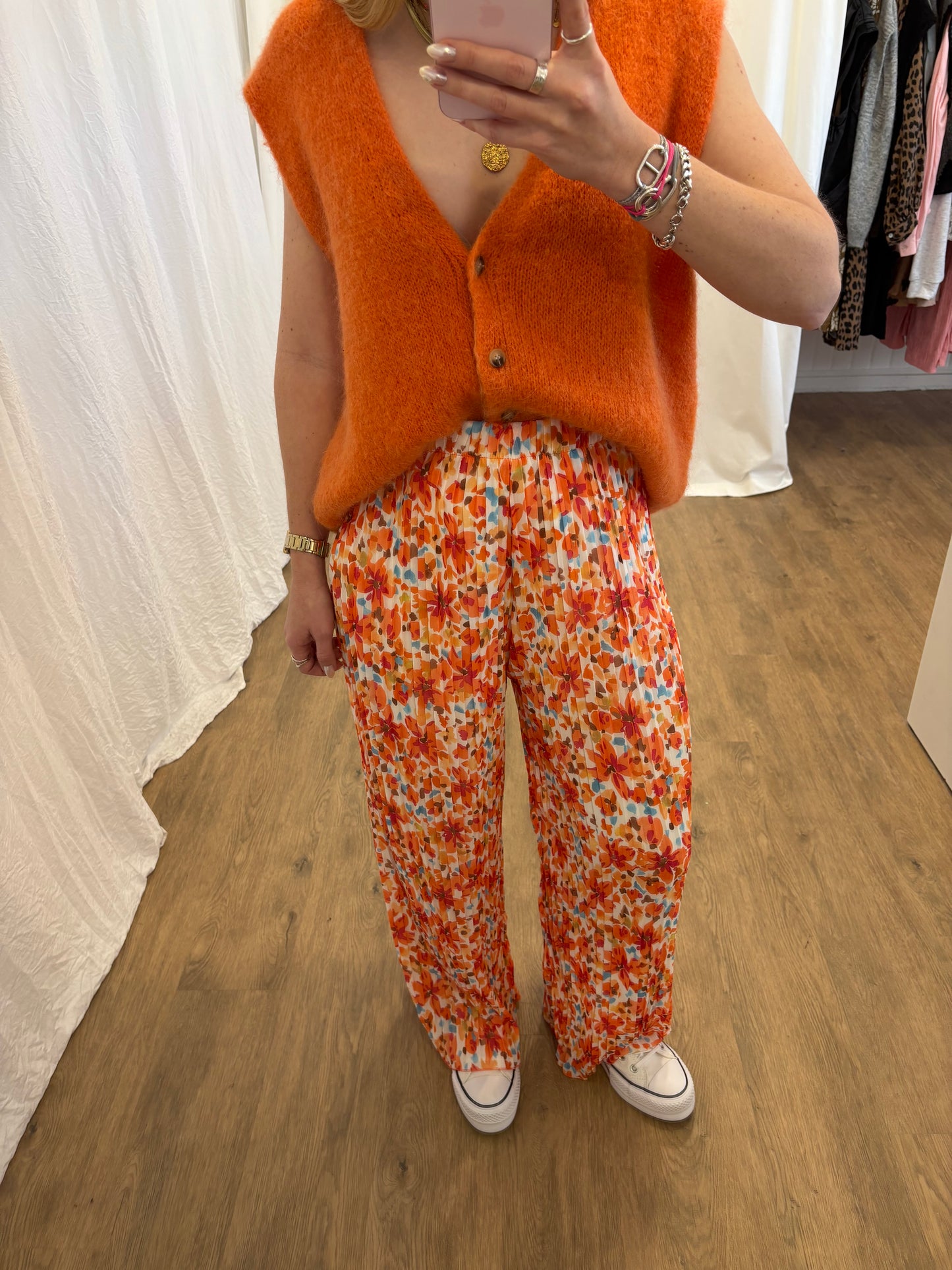 8 - Pantalon plissé BILI Orange