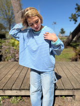 T-shirt marinière SARAH Bleu + Bleu