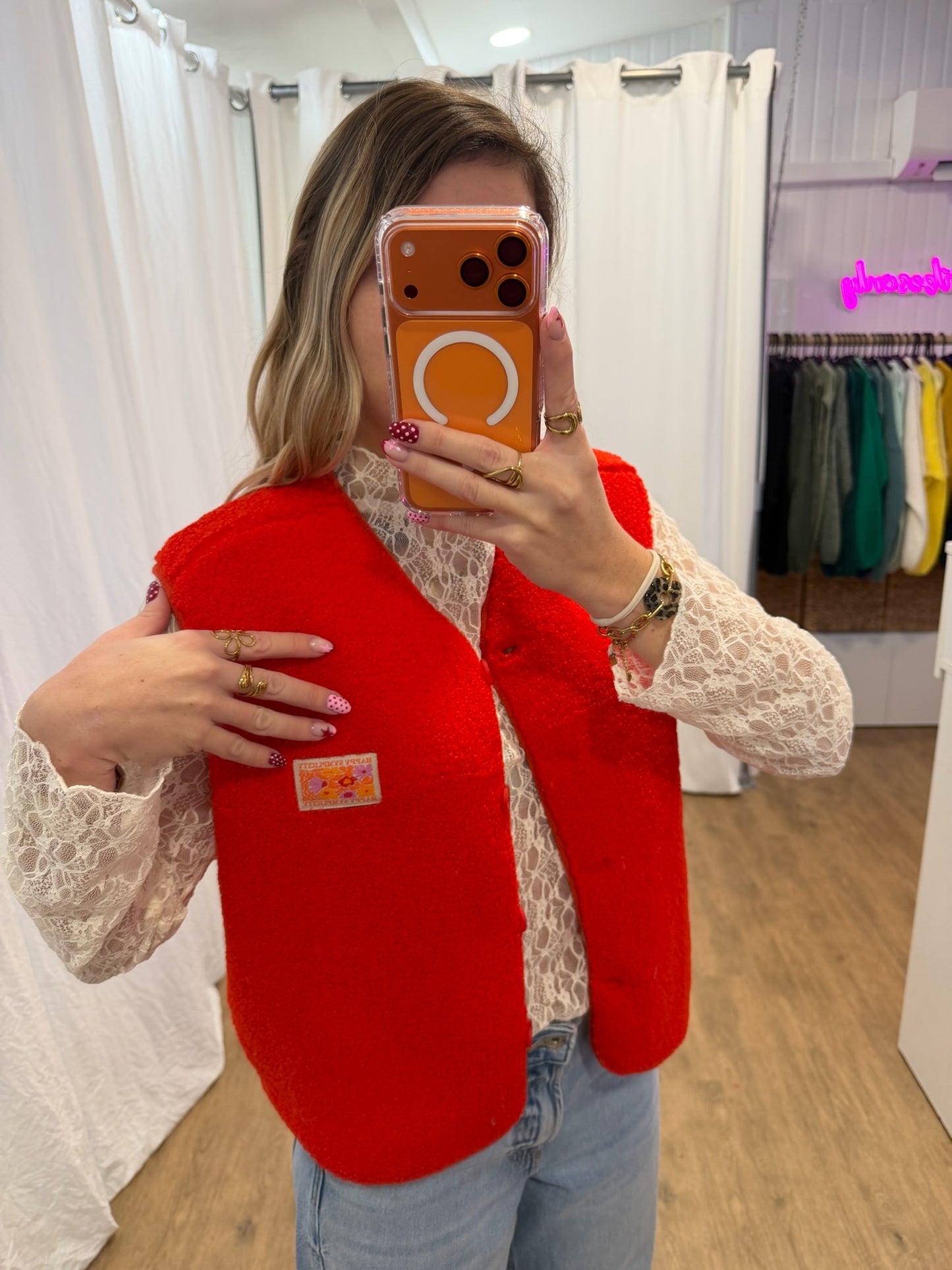 Gilet sans manches NINA Rouge