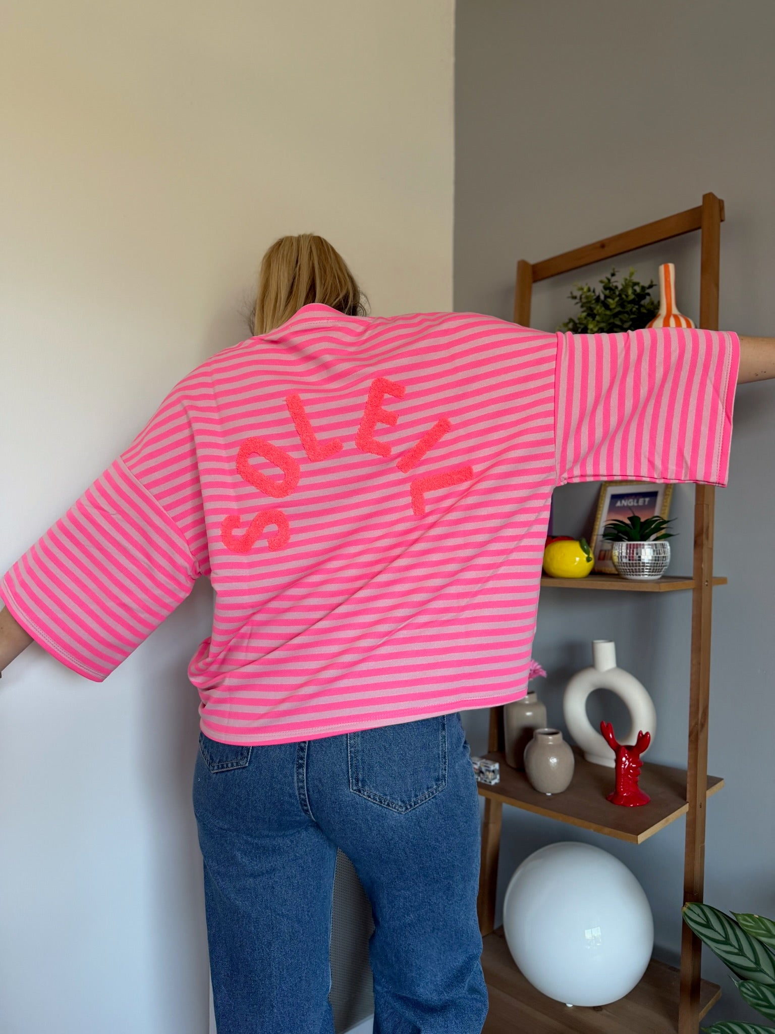 T-shirt marinière SOLEIL Rose + Rose