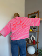 T-shirt marinière SOLEIL Rose + Rose